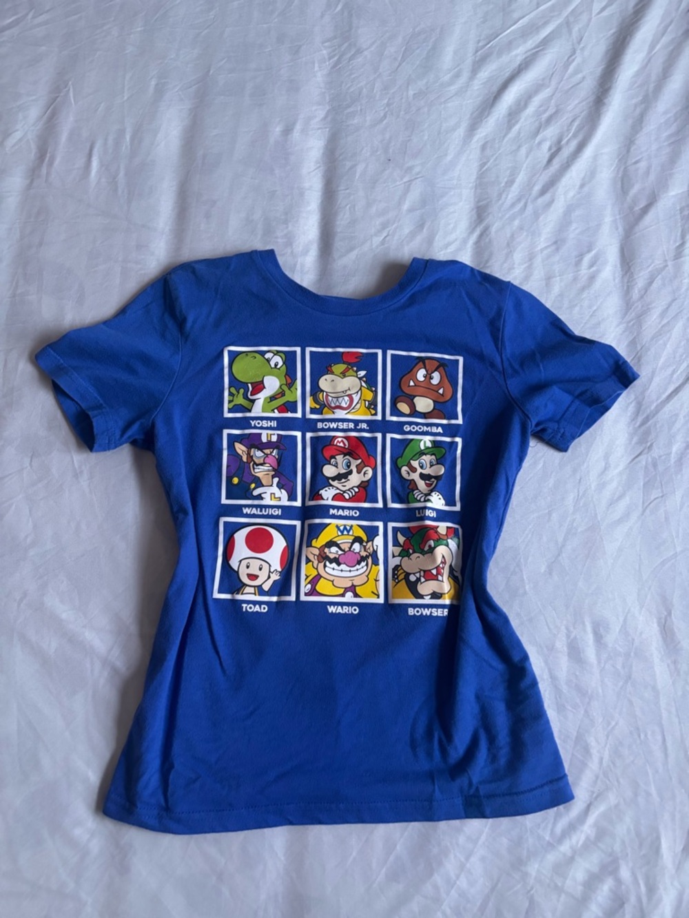 MAD Engine Blue Super Mario Character Grid Tee